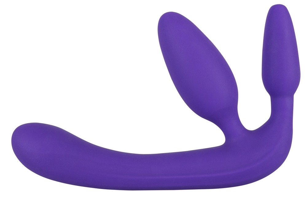 Drei Doppelter Strap-On Dildo - Lila