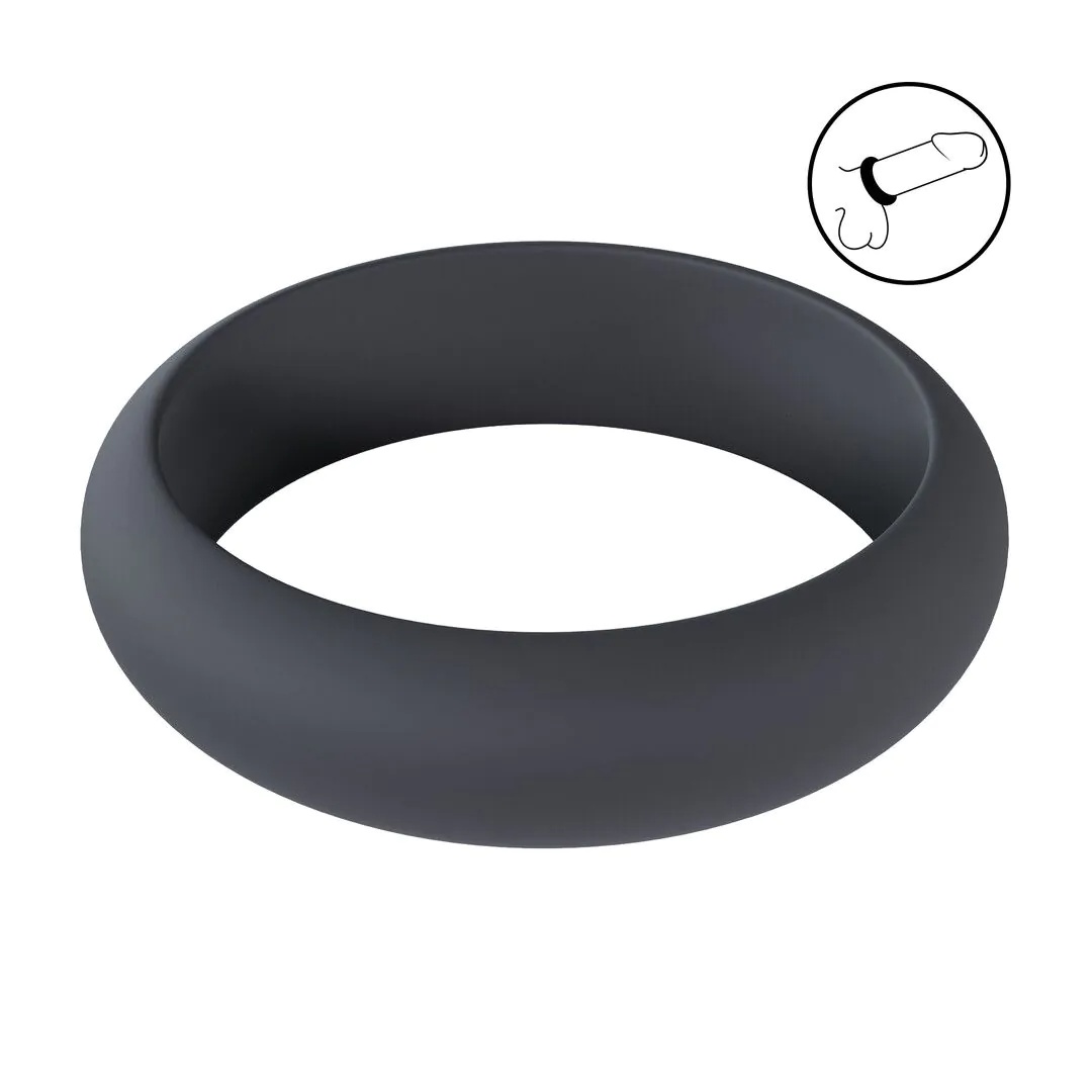 Breite O Silikon-Cockring XXL - Schwarz 55mm