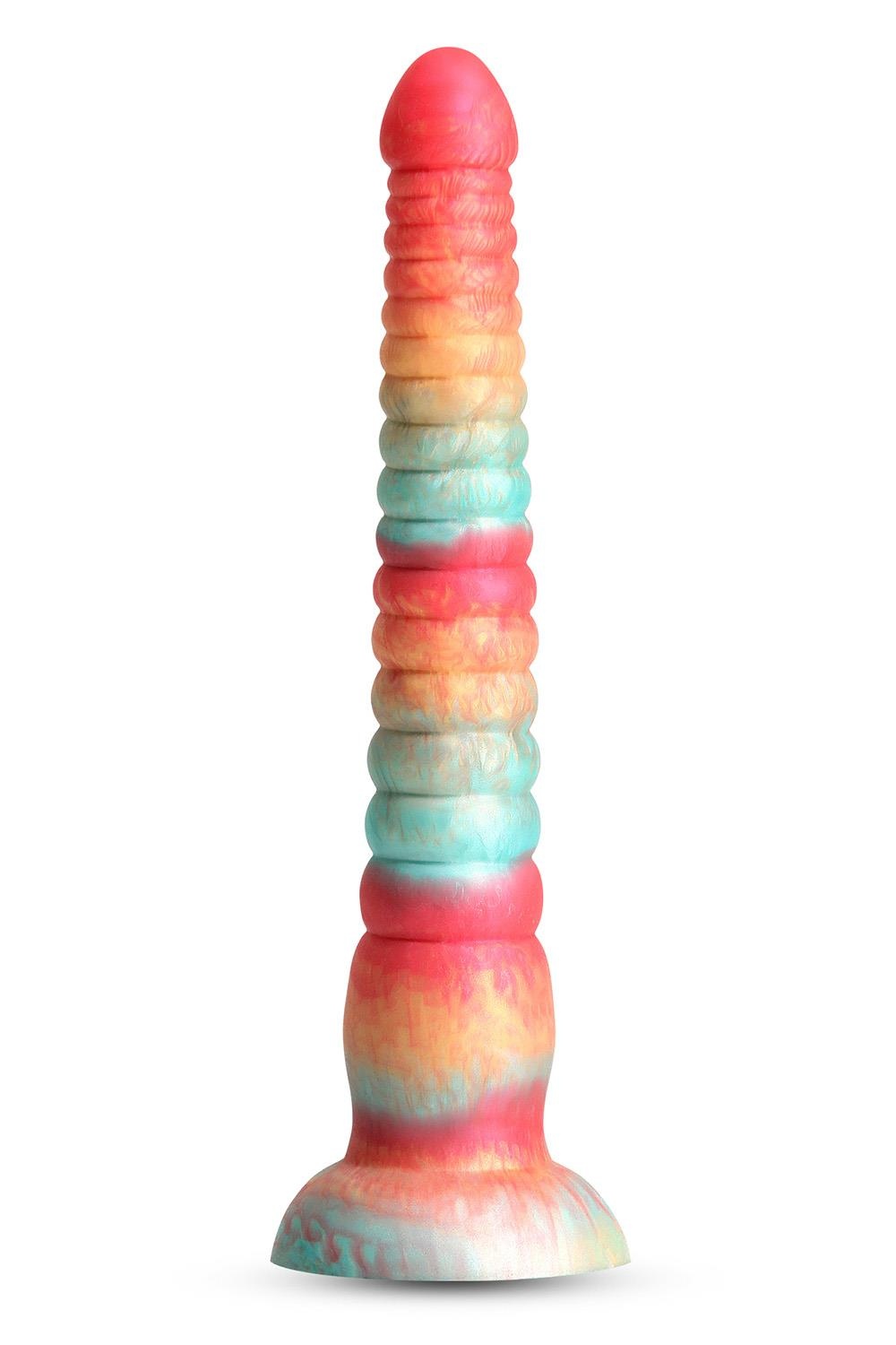 Gestapelter Dildo 23 cm - Rot/Gold