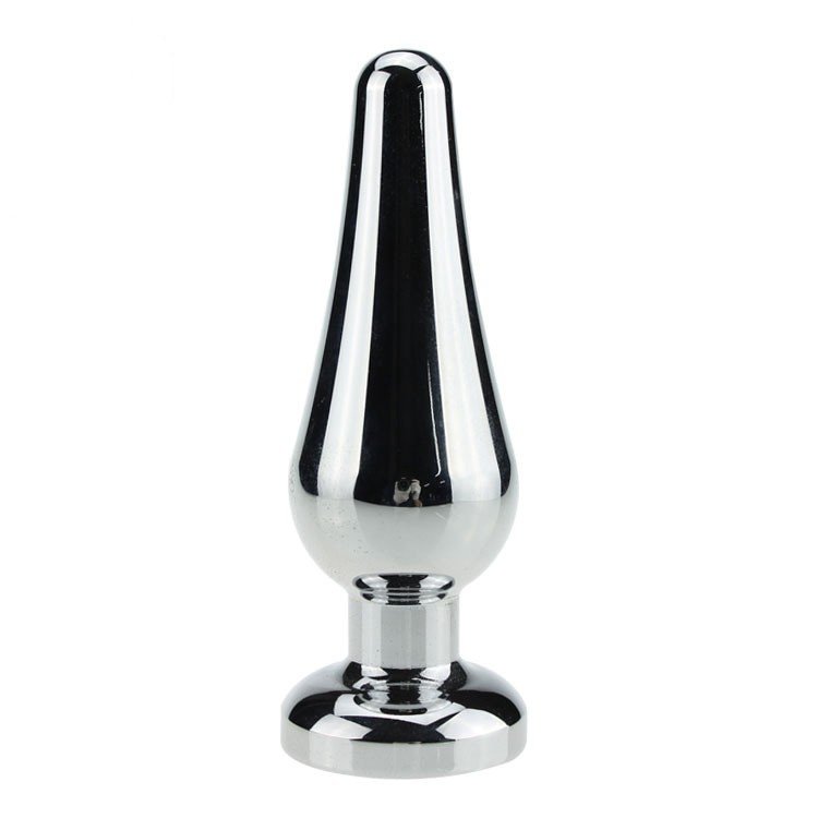 Spartan Steel Aluminium Buttplug met Kristal - Large
