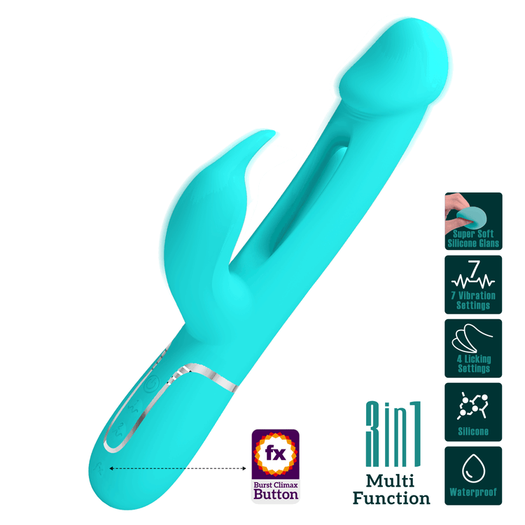 Rabbit 3-in-1 Vibrator Pretty Love Kampas - Groen