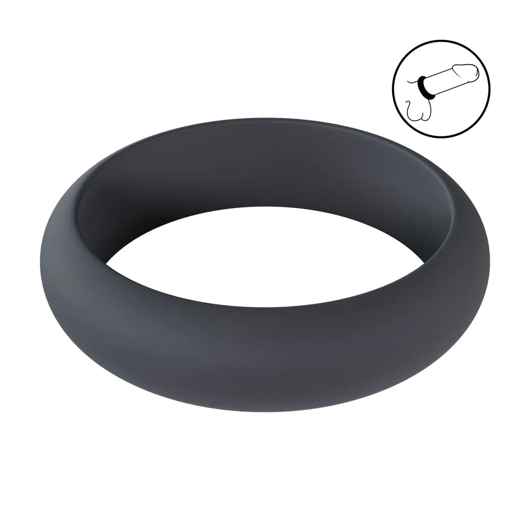 Wide O Silikon Cockring L - Schwarz 4.2 cm