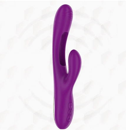 Intense Multifunctionele Rabbit Vibrator met Oscillerende Tong Apolo - Paars