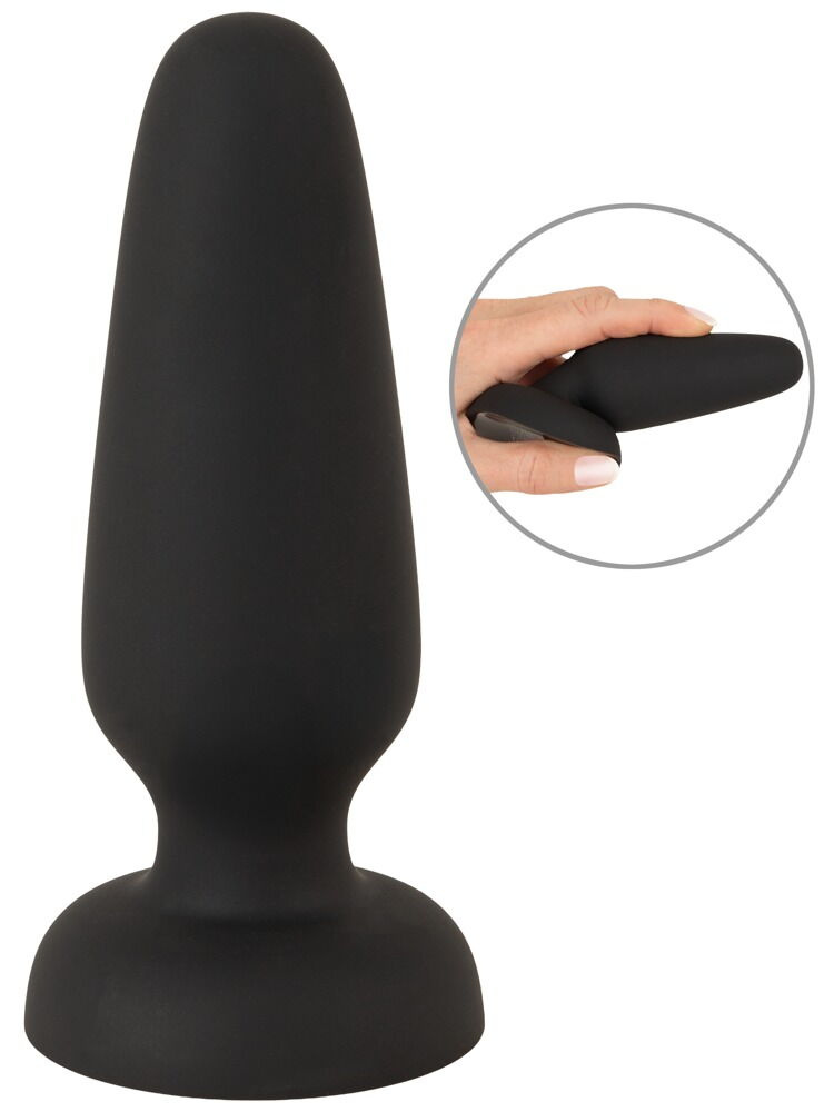 Black Velvets Silikon-Buttplug mit Saugnapf - Mittel