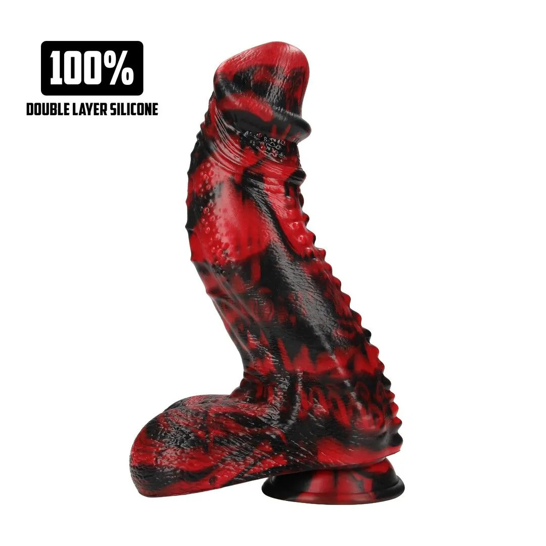 Monster Dildo Dark Lycan Spawn - Rot/Schwarz