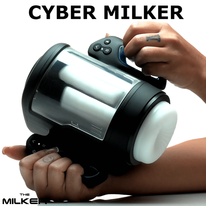 XR Brands Stoßende und Vibrirende Masturbator mit Telefonhalter - Cyber Milker
