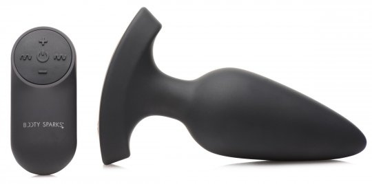 Laser Hart Buttplug met Afstandsbediening - Large