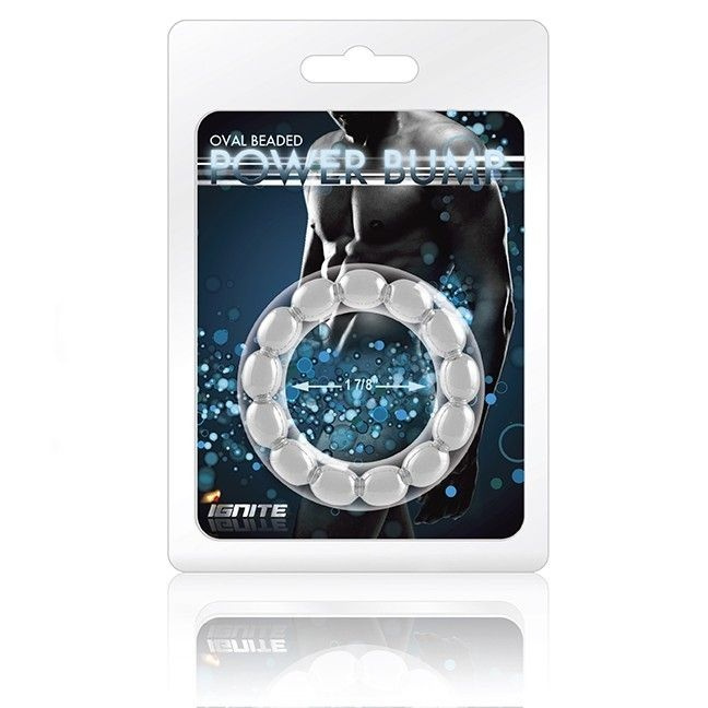 Si Ignite Power Bump Cockring mit Perlen 4,8 cm