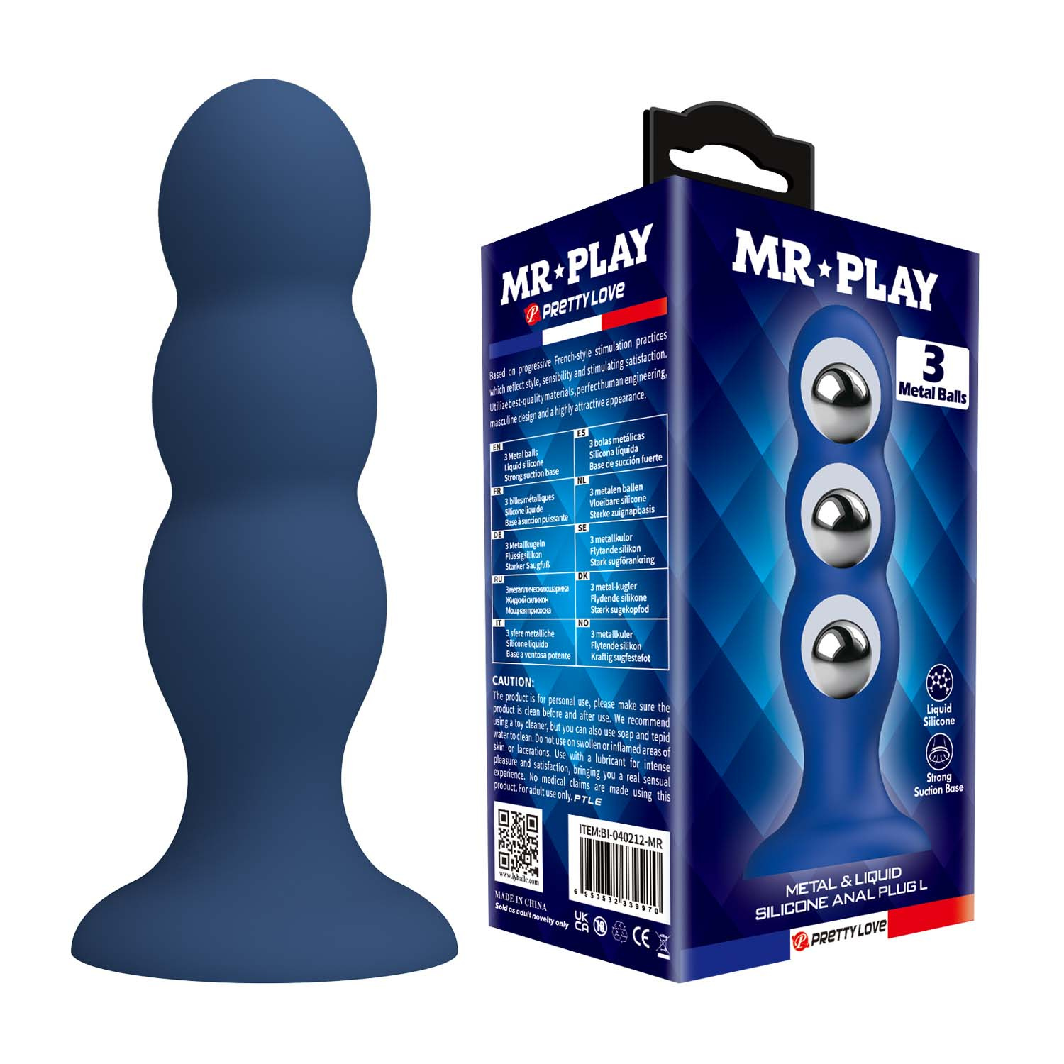 Mr. Play Buttplug mit 3 Metallkugeln