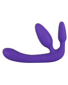 Drie Dubbele Voorbind Dildo - Paars