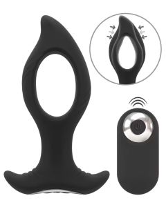 Anos - Vibrierender Buttplug mit Loch - Schwarz