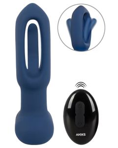 Anos - Vibrierender Buttplug RC Flicking Tongue - Blau