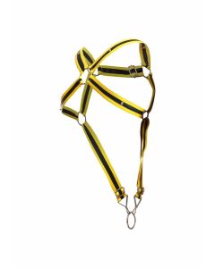 DUNGEON Cross Cockring Harness - Gelb