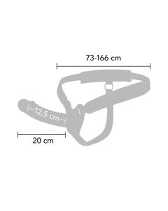 Holle Penis Strap-on 16cm - Zwart