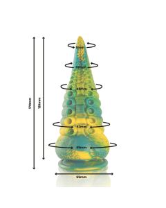 Monsterdildo Tentakel Cetus 17cm - Grün