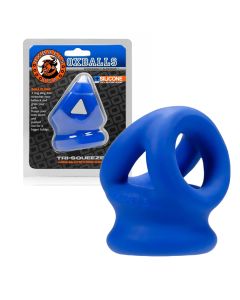 Oxballs Cocksling met Ballstretcher - Tri Squeeze-Blauw