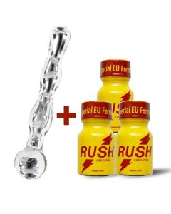 Rush Poppers Combi Deal Glass Dildo