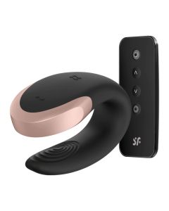 Satisfyer Double Love Luxury Partner Vibrator - Zwart