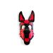 Vegane Welpenkapuze Maske Schwarz/Rot - Brutus