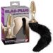 Glasbuttplug mit Schwanz