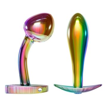 Metall Buttplug Set - Regenbogenfarben
