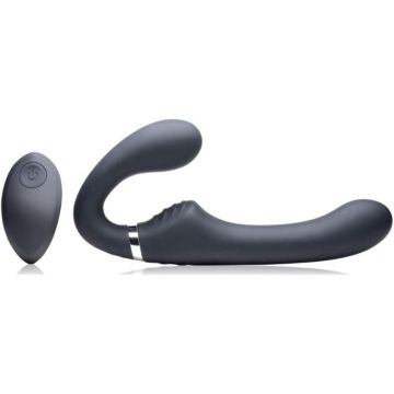 Strap-On mit doppelter Stimulation - Schwarz