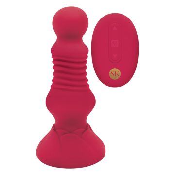 Vibrierender Buttplug Remote Thrusting Rosebud