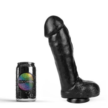 Dark Crystal Schwarzer Dicker Dildo Job - 21,5 cm