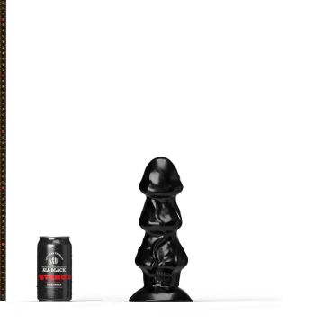 All Black Steroid Dildo Shuttlecock Schwarz - 25 cm
