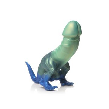 XR Brands Jurassic Cock Dinosaurier Dildo - Grün/Blau