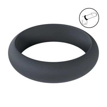 Wide O Silikon Cockring L - Schwarz 4.2 cm