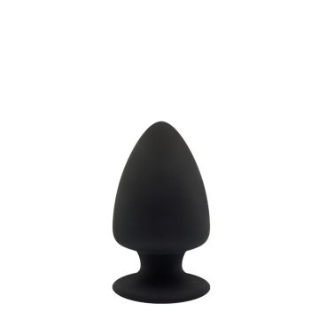 Klassischer Buttplug mit Flacher Basis und Saugnapf - S