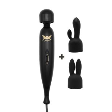 Wandvibrator Black Edition Mit 2 Aufsätzen