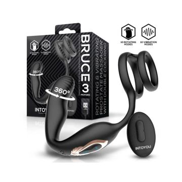 Prostata-Stimulator mit Doppelvibrierenden Cockringen IY - Bruce