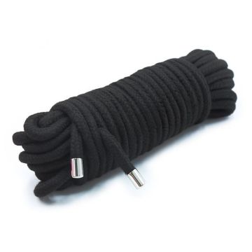 Kiotos BDSM Bondage Katoenen Touw Zwart - 20 Meter