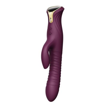 Stoßender und Wärmender Rabbit Vibrator Mose - Lila
