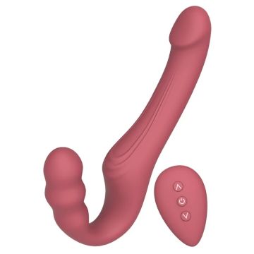 She.E.O Strapless Strap-On Vibrator met Afstandsbediening - Roze