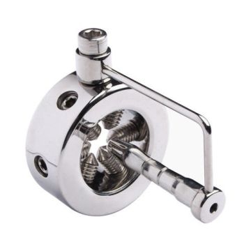 Edelstahl Penisring mit verstellbaren Schrauben und Torpedoplu