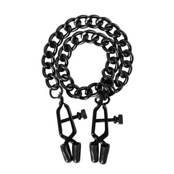 Schwarze Nippelklammern aus Metall – Guilty Pleasure