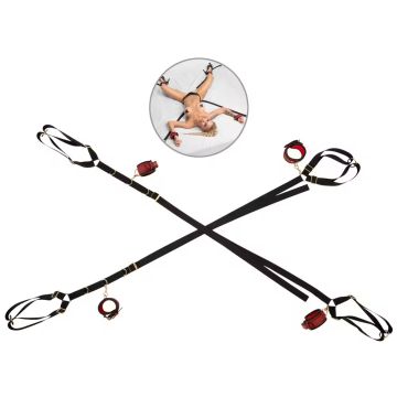 Bad Kitty Bed of Deur Restraint Set - Zwart
