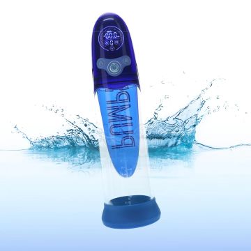 Tauchbare automatische Penispumpe mit KI - Blau