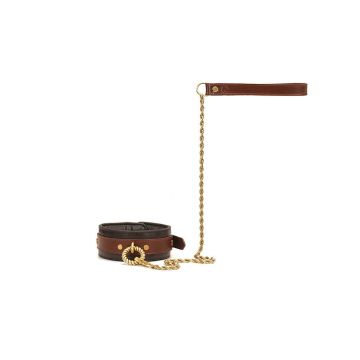 Lederhalsband mit Leine - Liebe Seele