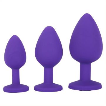 Dreier der Juwelen Buttplug Set - Lila