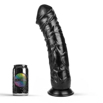 Dark Crystal Schwarzer Dildo mit Saugnapf Chris - 32,5 cm