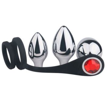 Buttplug-Set mit Cockring Pleasure Bully