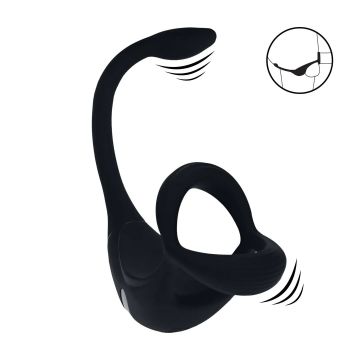 Vibrierender Tri-O Cockring mit Prostatastimulator