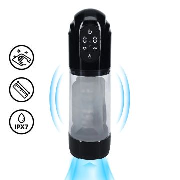 TechnoThrust Automatische Penispumpe mit Masturbator - Schwarz