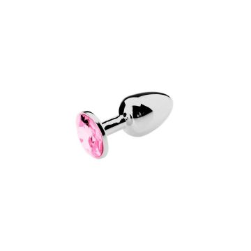 Kiotos Buttplug Aluminium met Siersteen Small - Roze