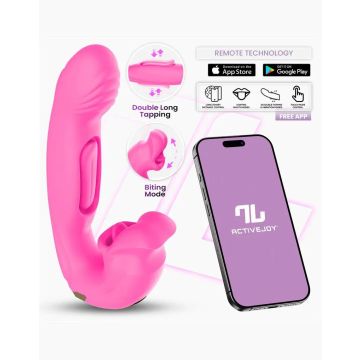 Beißender und doppelt klopfender Vibrator mit App IY - Bimby