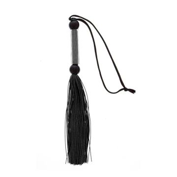 Schwarze Silikonpeitsche mit Armband